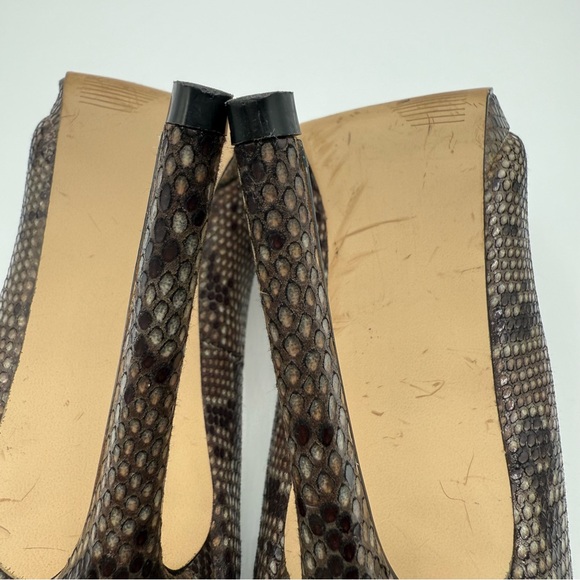 Steve Madden Snakeskin Pumps Cap Toe Pointy Stiletto Heels 6.5 - Picture 12 of 16